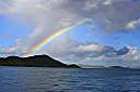 Morning rainbow over Salt Island.