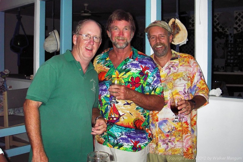 Tres Hombres: Mike Kneafsey, Walker, and JD Leipold at Neptunes Treasure.