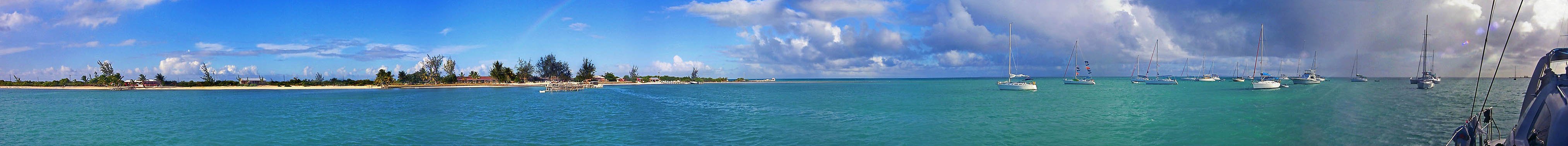 Panorama of Anegada Reef Hotel anchorage
