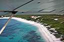 View from Neil's AirCam of Lavenda Breeze and Mac's Campground, Loblolly Bay, Anegada.