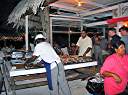 Lawrence Wheatley directing dinner preparation at the Anegada Reef Hotel