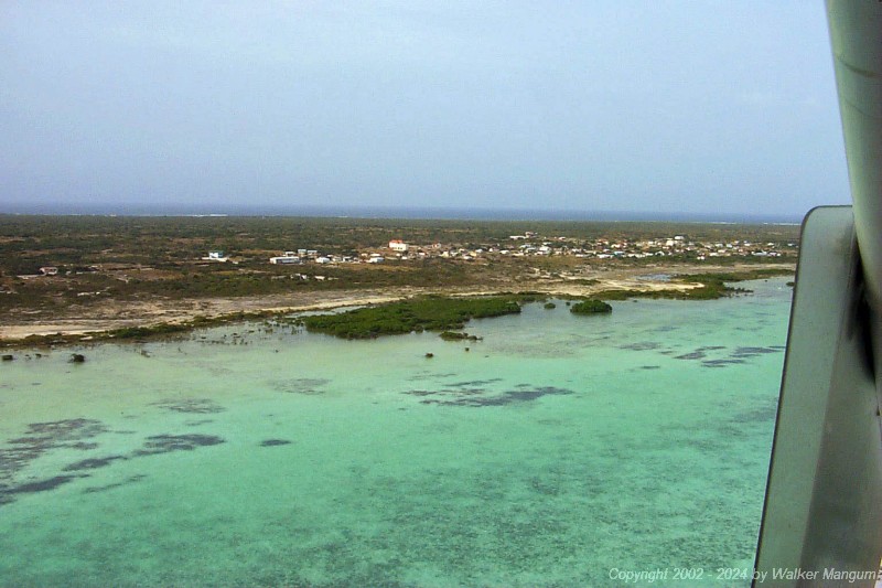 The Settlement on Anegada, as seen from Neil's AirCam at about 200 feet.