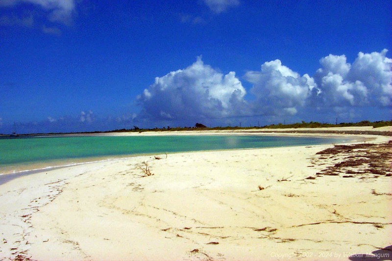 The view looking northwest from the tip of Pomato Point on Anegada.