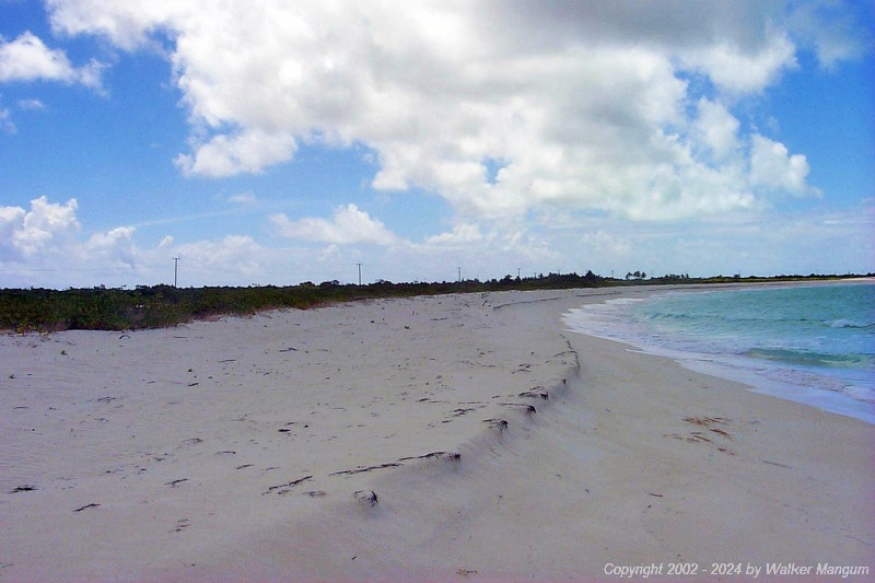 The view looking southeast from Ruffling Point on Anegada.