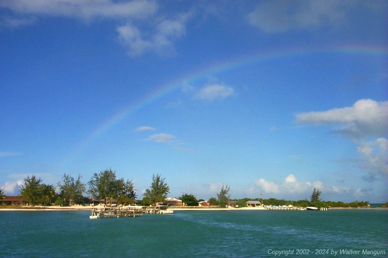 A rainbow over the Anegada Reef Hotel.