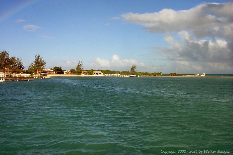 Panorama of Anegada Reef Hotel anchorage.