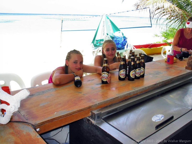 Hey Alex! They would be happier if those were bottles of Carib!