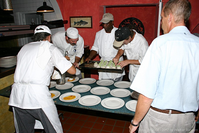Taste of the Caribbean Competition
Fundraising / Chef's Practice Dinner
Brandywine Bay Restaurant

Plating the appetizer.