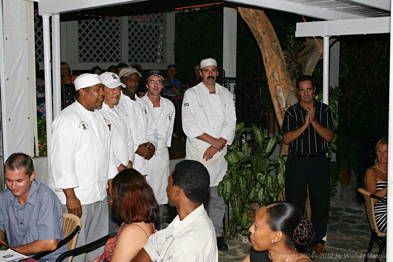 Taste of the Caribbean Competition
Fundraising / Chef's Practice Dinner
Brandywine Bay Restaurant

Dinner served and enjoyed. The chefs are introduced to the guests.