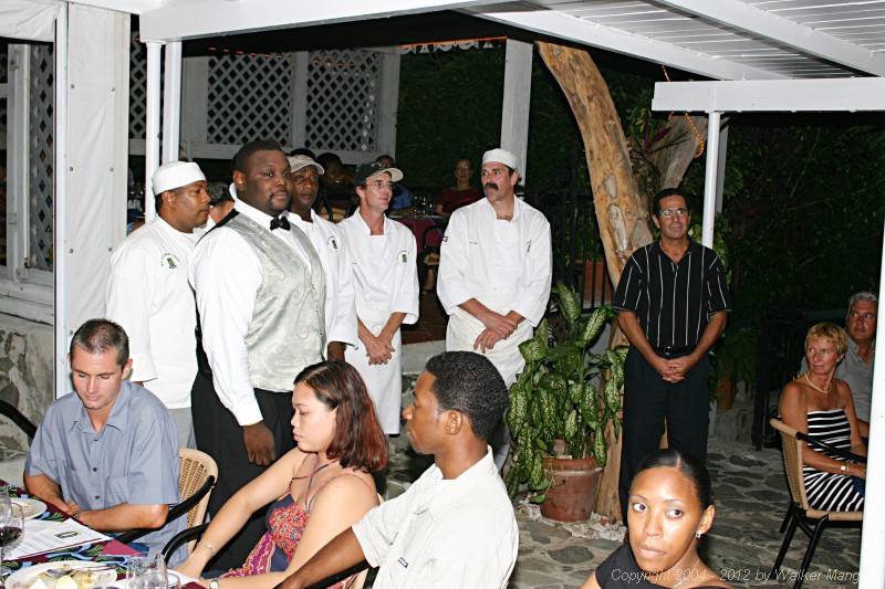 Taste of the Caribbean Competition
Fundraising / Chef's Practice Dinner
Brandywine Bay Restaurant

Dinner served and enjoyed. The chefs are introduced to the guests.