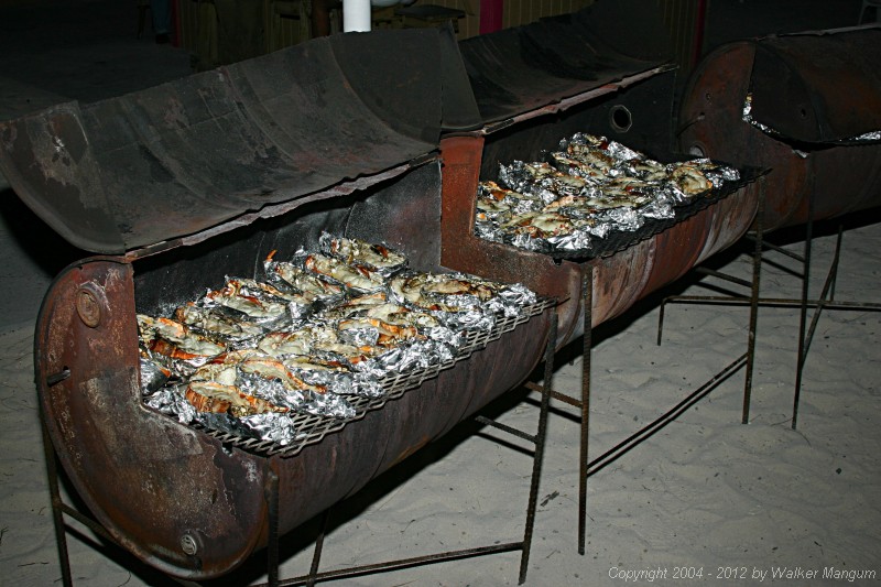 The famous Anegada Reef Hotel barbecued lobster,