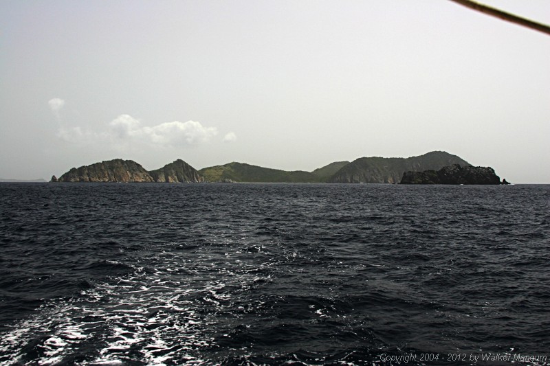 Ginger Island and Carval Rock, viewed from Markoe Point, Cooper Island.