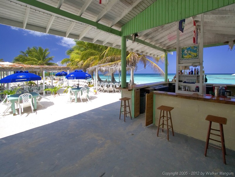 The bar at Cow Wreck Beach.  Our home away from home.