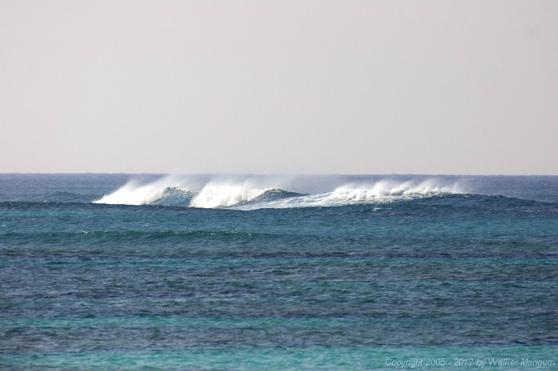 The outside surf at Cow Wreck Beach.