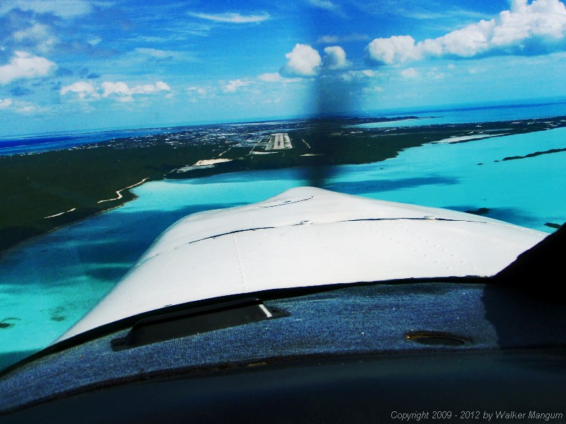 Once again on final for runway 08, Providenciales.
