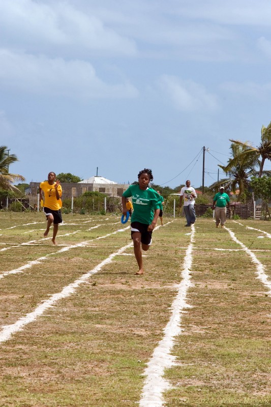 Spring Sports Day at Anegada's Claudia Creque Education Center.
Lakesha destroying the competition in her relay.