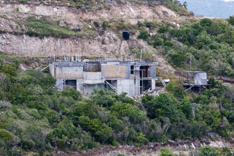 Abandoned villa construction on Scrub Island.