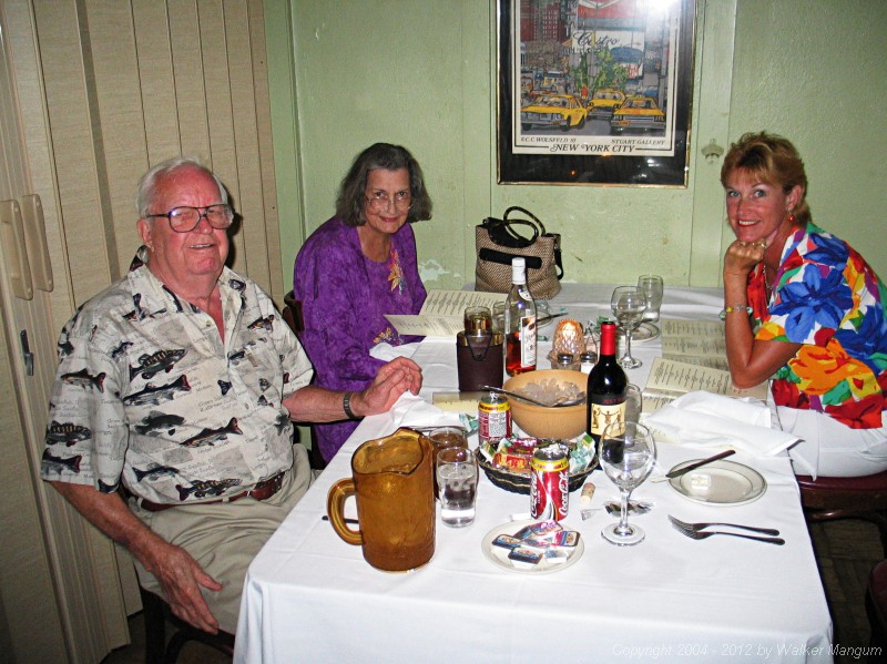 Dad, Ann, and Nancy in our private booth at Lusco's - number 14. Lusco's is a 