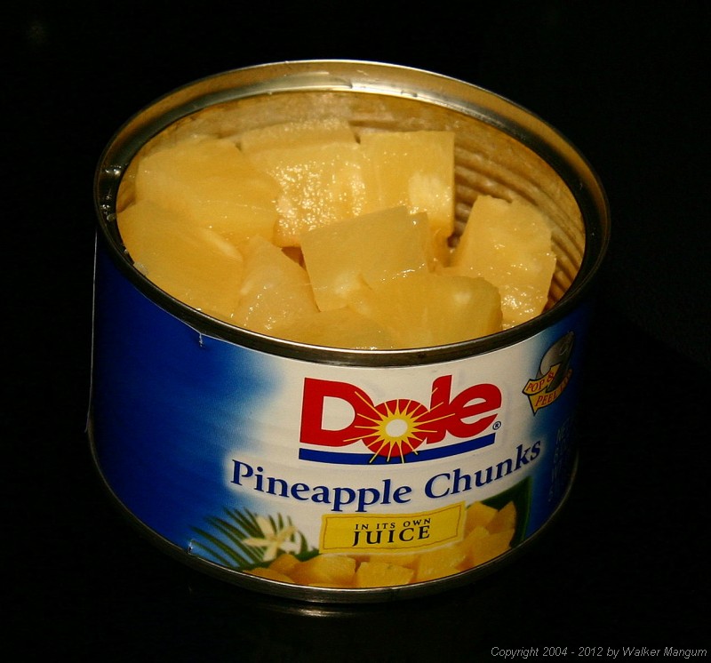 8 ounce can of pineapple chunks.