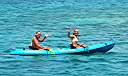 Taylor and Tannah  paddling the kayak