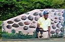 The "Wall", a long and colourful mural along Tortola's Ridge Road, depicts many aspects of BVI heritage.