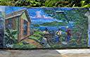 The "Wall", a long and colourful mural along Tortola's Ridge Road, depicts many aspects of BVI heritage.