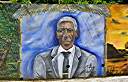 The "Wall", a long and colourful mural along Tortola's Ridge Road, depicts many aspects of BVI heritage.
