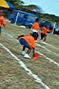 Ebony winning potato race.