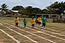 Spring Sports Day at Anegada's Claudia Creque Education Center.
Mike (on right, green shirt) in egg race (lime race!)