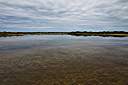 This is a salt pond right next to the illegal trash heap.