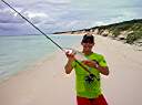 Bobby Andrews with his first bonefish on fly