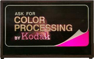 Kodak Color Processing Sign