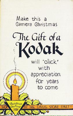 1928 Drug Store Christmas Cardboard