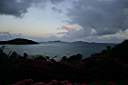 View from the Pugliese's, Tortola. Tip of Buck Island on left, Cooper Island and Salt Island in the distance.