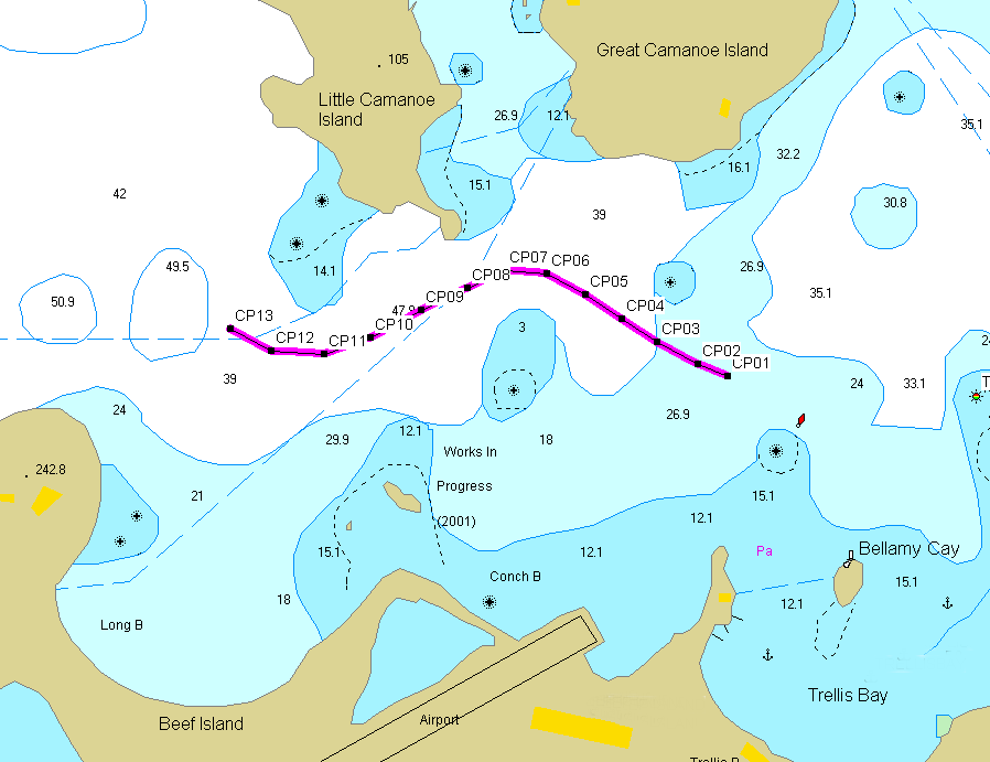 Beef Island Passage Chart
