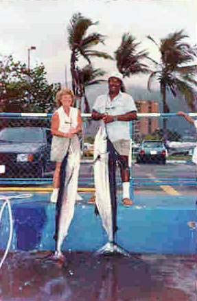 Sue and Lowell with marlins