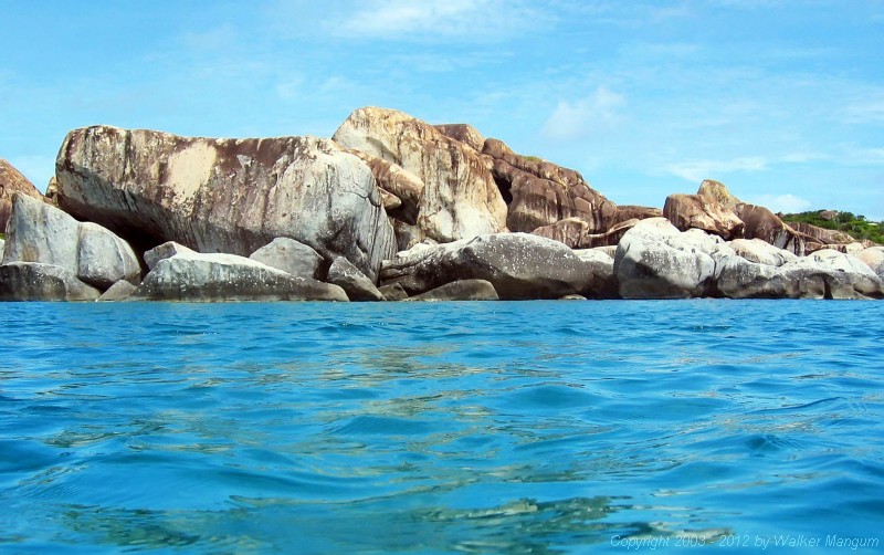 The Baths, viewed from a snorkeler's perspective