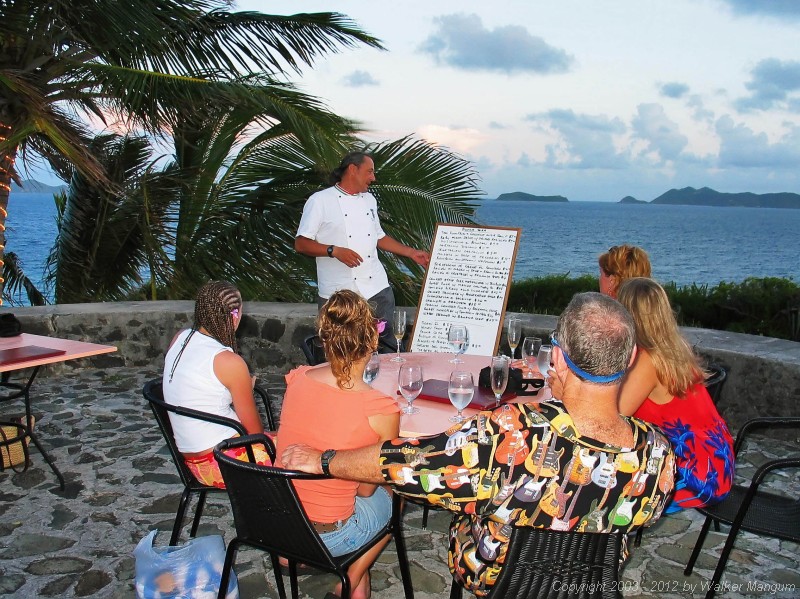 Davide studying the menu