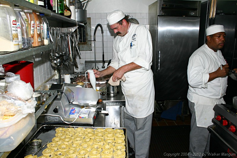 Taste of the Caribbean Competition
Fundraising / Chef's Practice Dinner
Brandywine Bay Restaurant

Roger at work on one of his sauces.