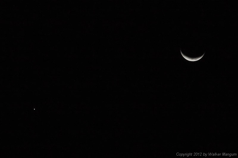 Venus and the moon.