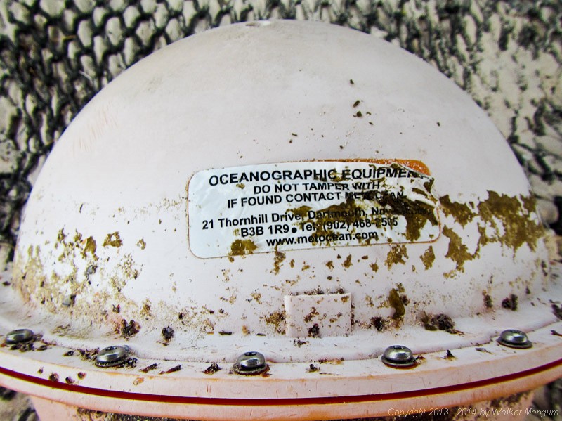 New treasure from the sea. A MetOcean iSphere. Used for tracking oil spills. That "DO NOT TAMPER WITH" means "OPEN ME NOW"! http://www.metocean.com/ProdCat.aspx?CatId=1&SubCatId=5&ProdId=2