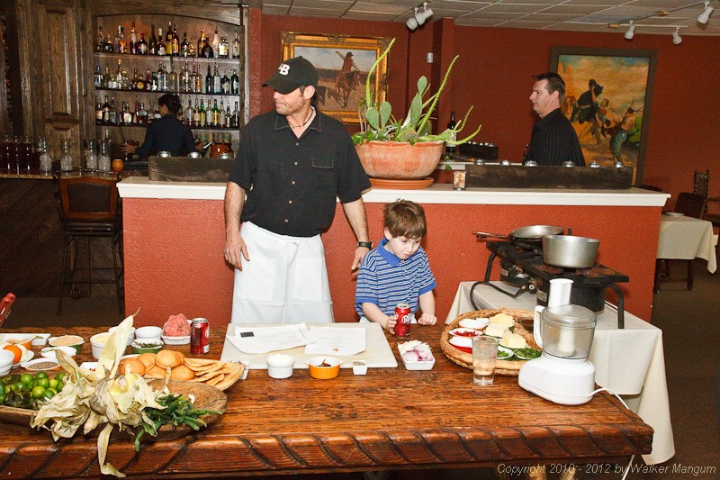 Grady Spears with son Gage at Grady's Restaurant, Fort Worth
