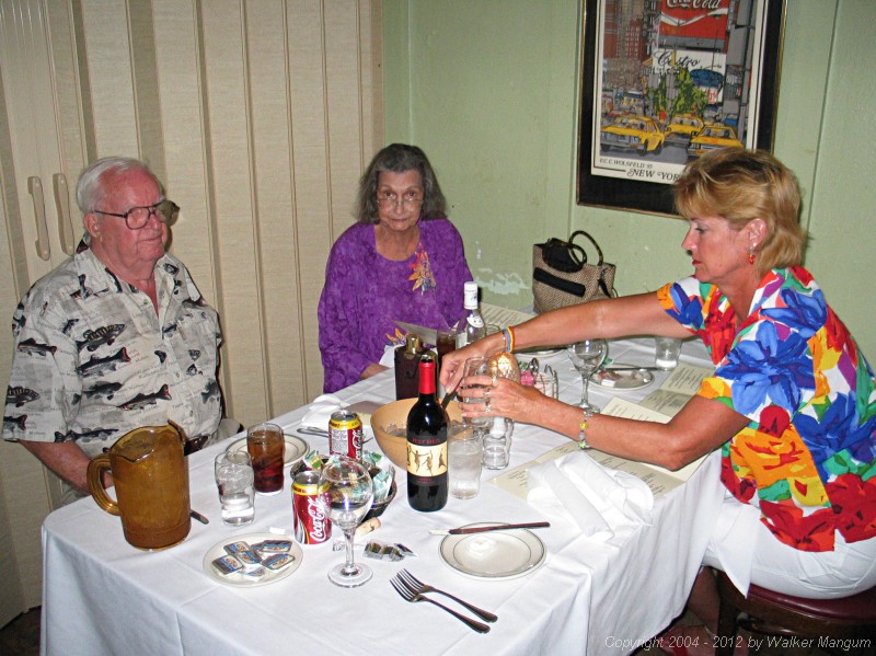 Dad, Ann, and Nancy in our private booth at Lusco's - number 14. Lusco's is a 