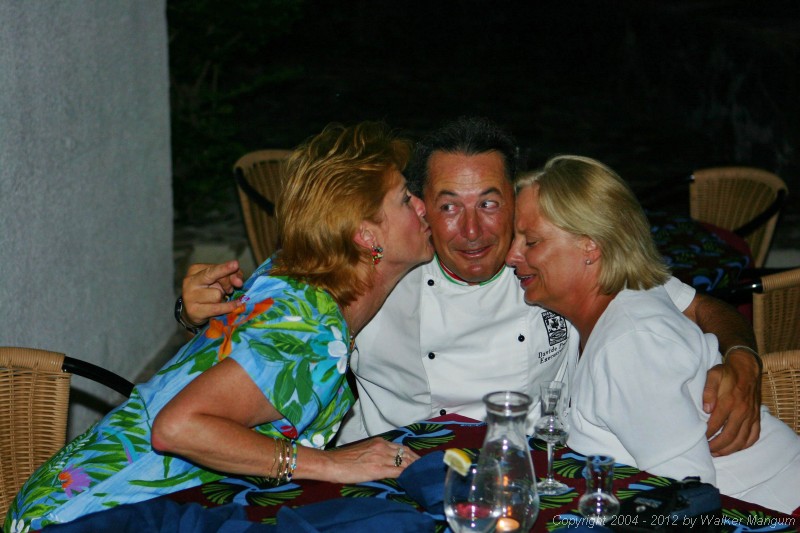The look on his face tells me that Davide just hates this. Nancy and Davide with Donna Nelson.